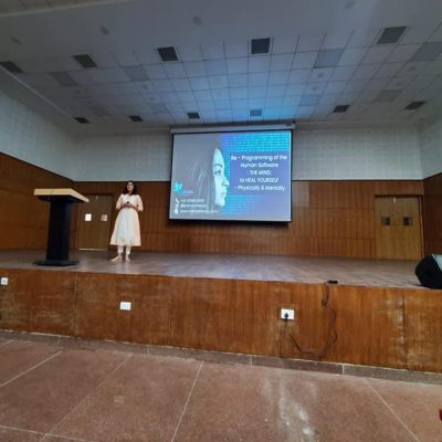 Delivered a talk on ‘Re-Programming the Human Software: THE MIND; to HEAL YOURSELF - Physically & Mentally’. This talk was held on 5th October, 2021, for the teaching and non - teaching staff of the Mechanical Engineering Department, Maulana Azad National Institute of Technology, Bhopal.