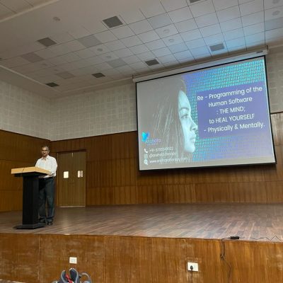 Delivered a talk on ‘Re-Programming the Human Software: THE MIND; to HEAL YOURSELF - Physically & Mentally’. This talk was held on 5th October, 2021, for the teaching and non - teaching staff of the Mechanical Engineering Department, Maulana Azad National Institute of Technology, Bhopal.